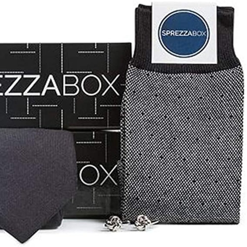 4/$25 5 PC Men’s Tie, Cuff Links, Socks Gift Set - Picture 3 of 4